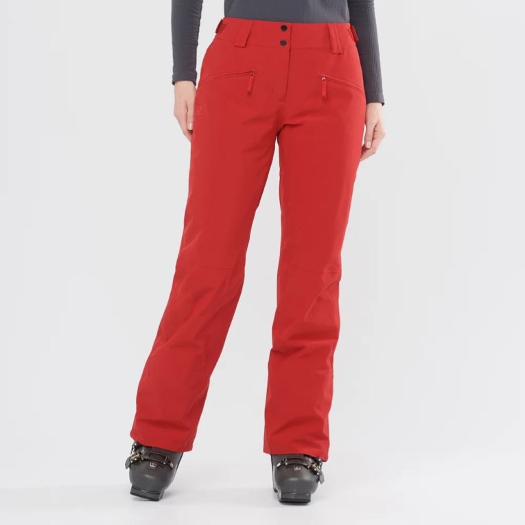 Pantalones De Esquí Salomon Edge Mujer Rojos | MX NKFR185